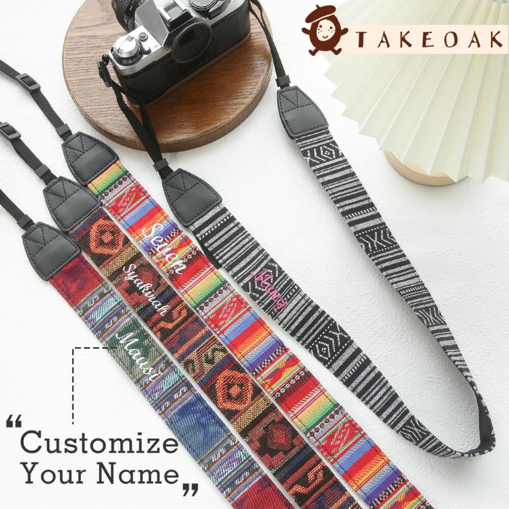 Travel Accessories Hong Kong - Özel İsimli Etnik Dokuma Kamera Askısı