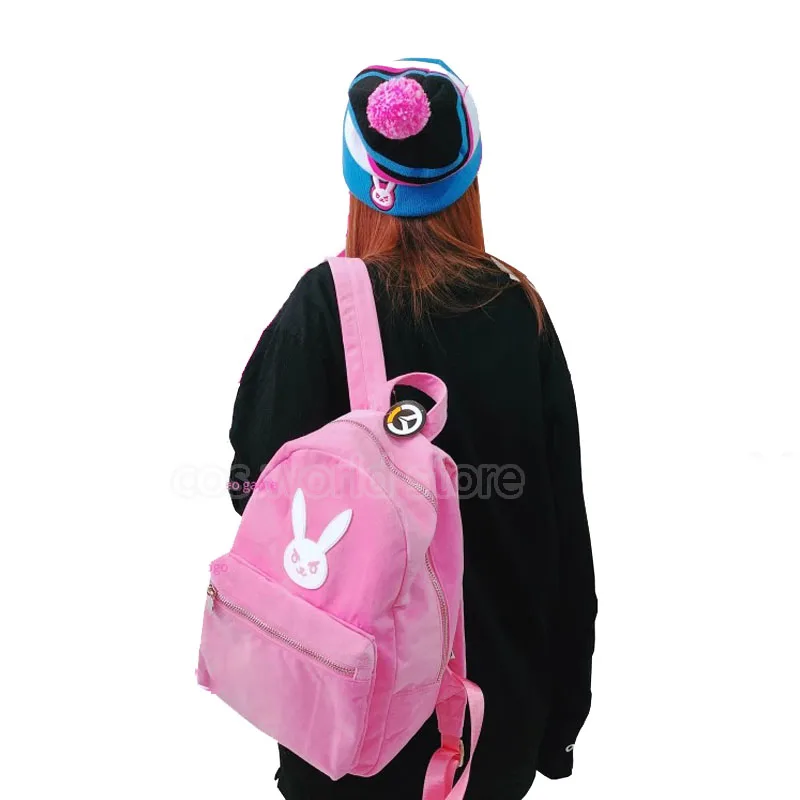 Travel Accessories Pink - Anime oyunu Overwatch Dva Cosplay sırt