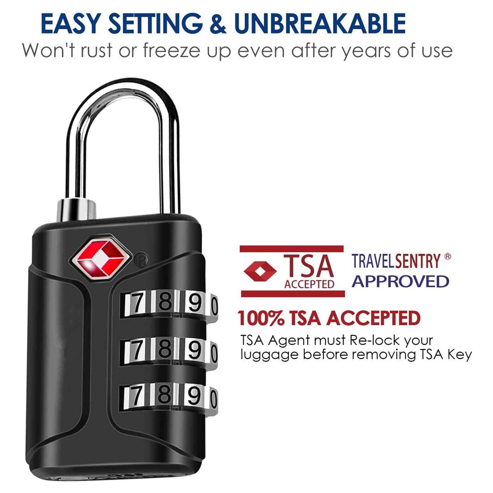 Travel Lock Tsa Approved - TSA Onaylı Bagaj Kilitleri, Kombinasyonlu Seyahat