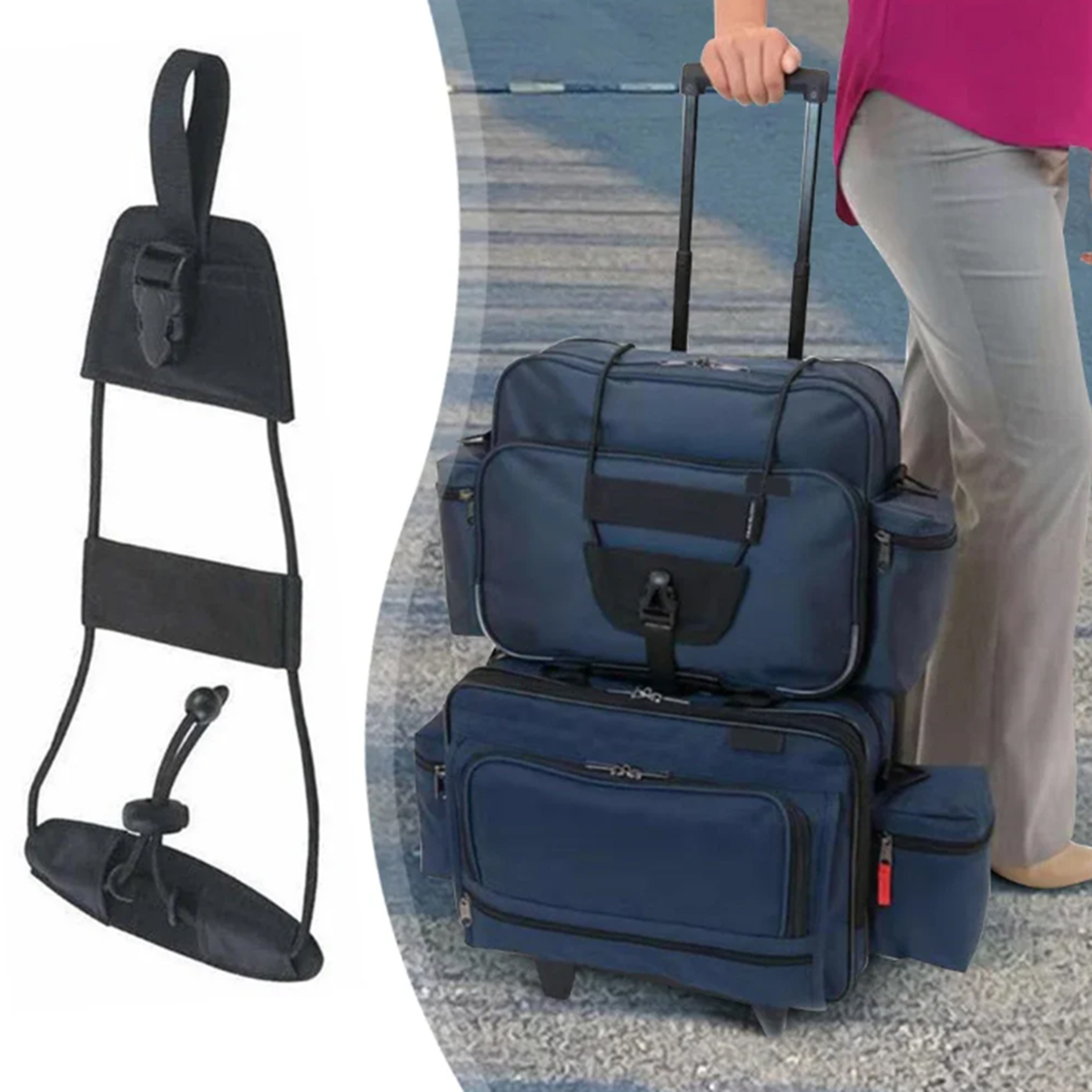 Travel Accessories B&M - Seyahat Bagajı Bağlama Kayışı, Küçük Çantaları