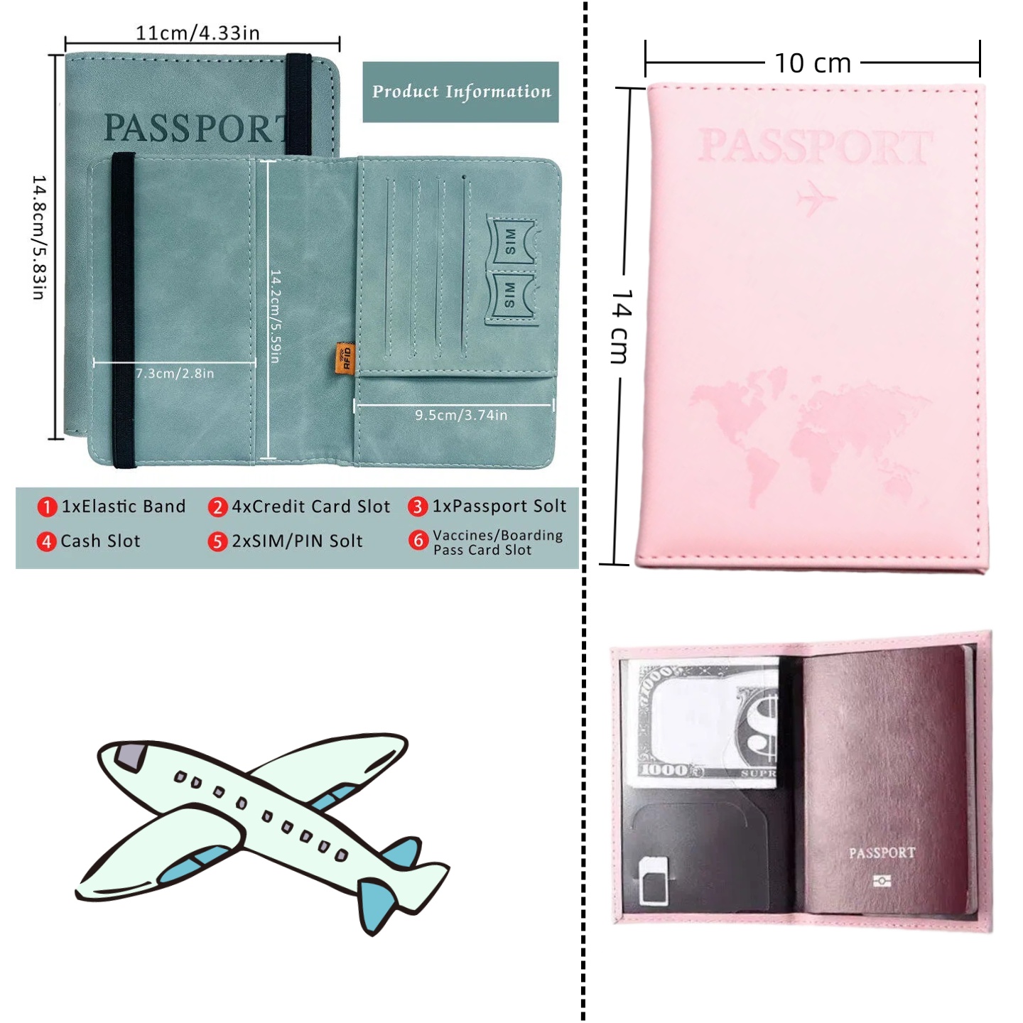 Travel Accessories Rfid - Kadınlar ve Erkekler için Vintage RFID