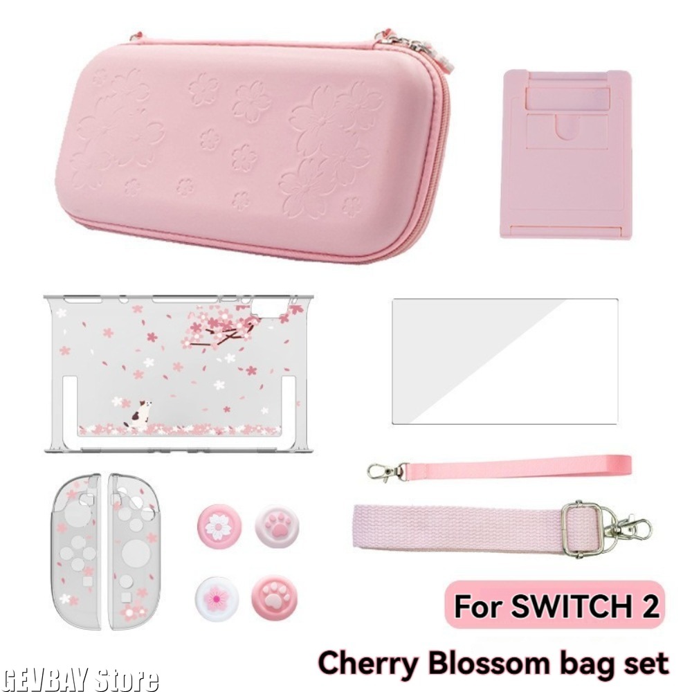 Travel Accessories Pink - PU Sakura Pembe Kabuk Taşınabilir Taşıma