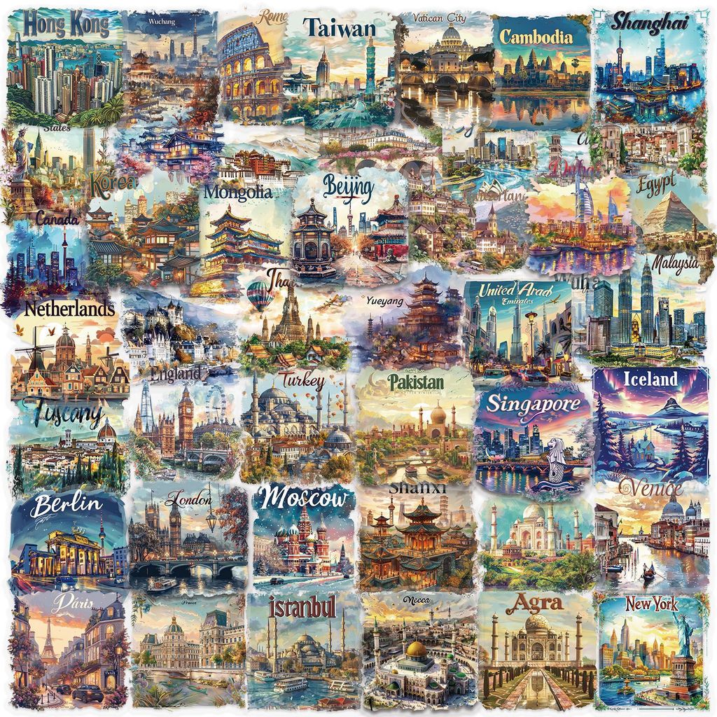 50 adet şeffaf seyahat kartpos - Travel Notebook Journal incelemesi ve fiyatı