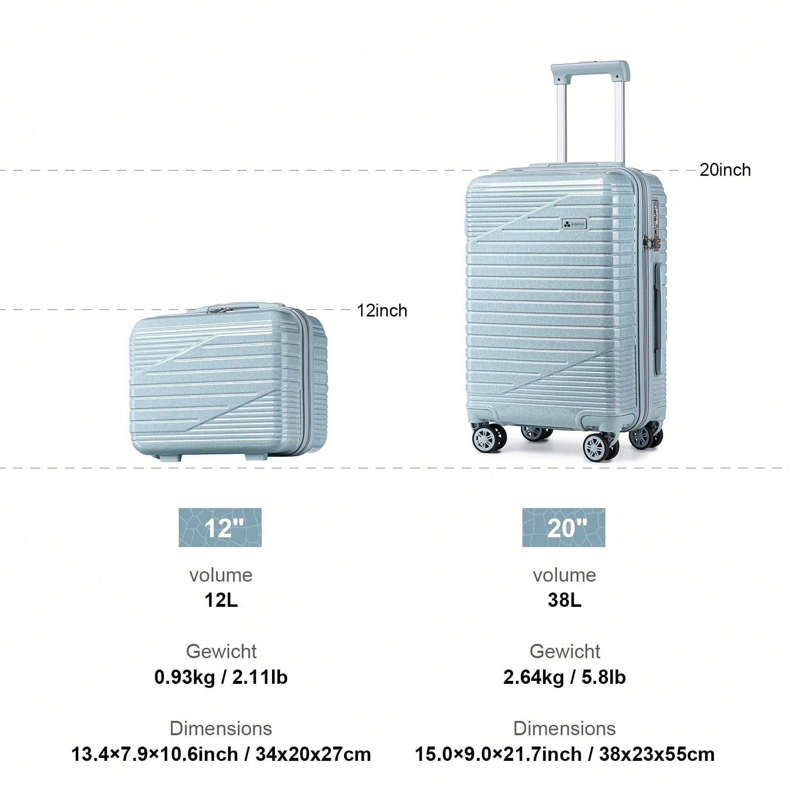 20 İnç Kabin Boy Valizi, Sert  - Travel Lock Tsa Approved incelemesi ve fiyatı