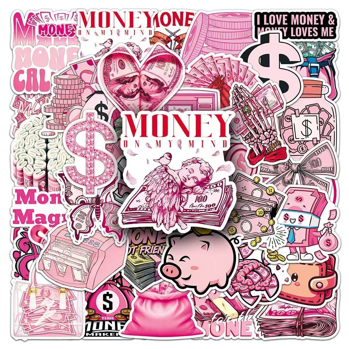 50 adet sevimli pembe dolar pa - Travel Accessories Pink incelemesi ve fiyatı