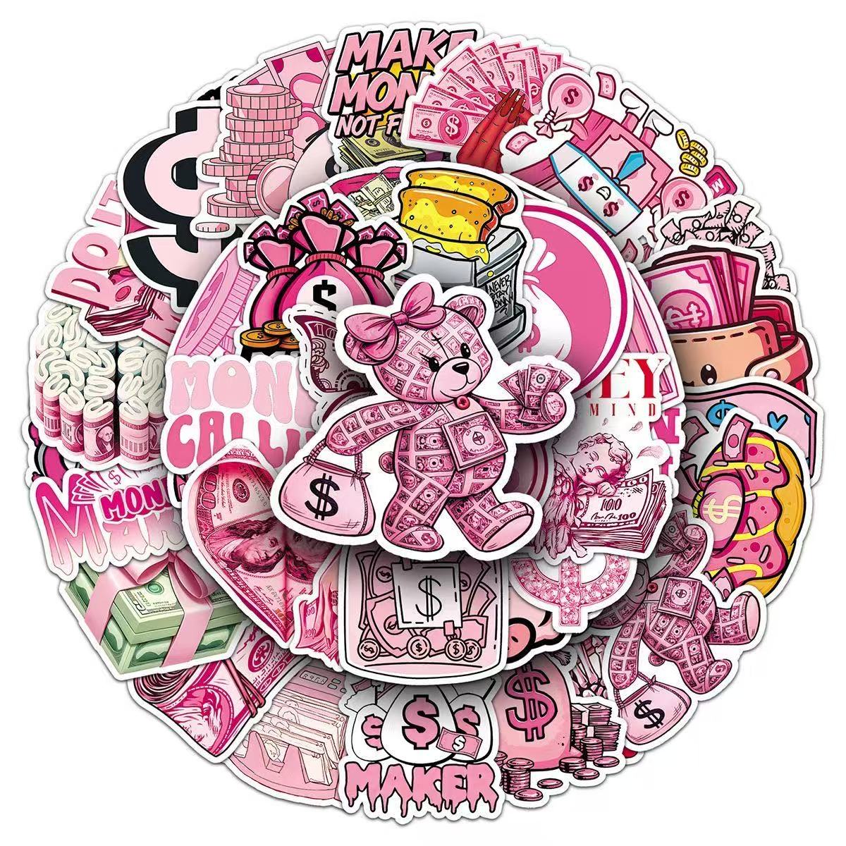50 adet sevimli pembe dolar pa - Travel Accessories Pink incelemesi ve fiyatı